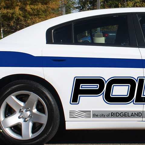 Close up of the City of Ridgeland Police Car