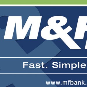 Close up of the M&F Bank Business Card