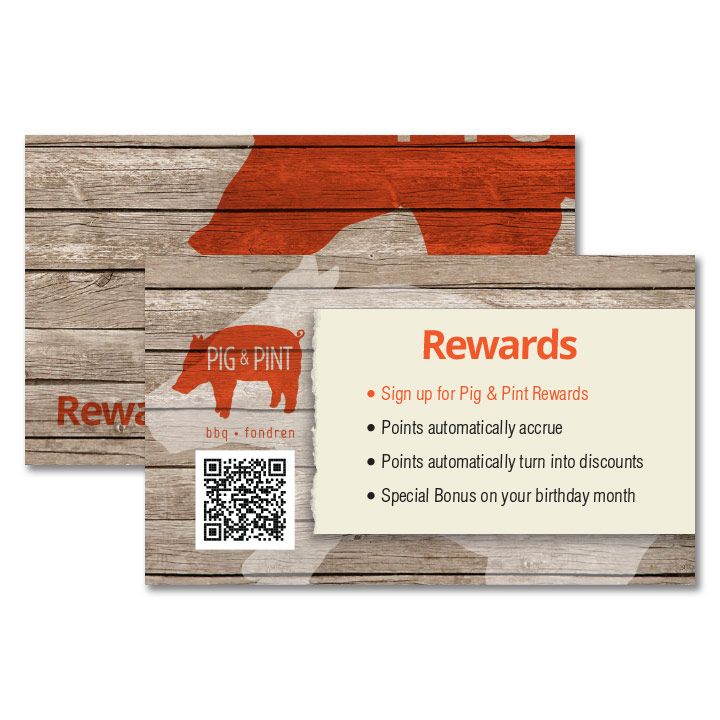 Pig and Pint Rewards Card