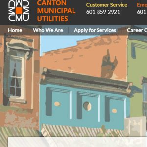 Close up of the Canton Municipal (CMU) website