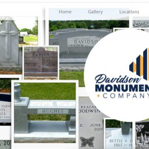 Close up on the Davidson Monument Website