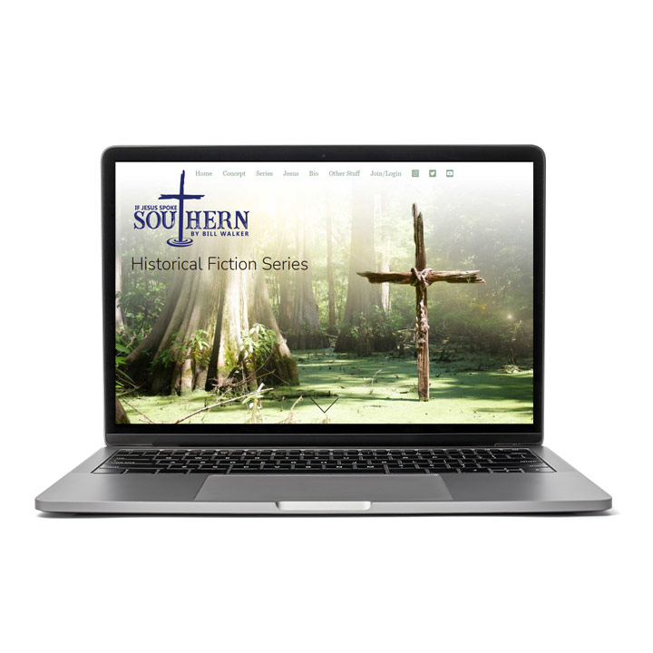 If Jesus Spoke Southern website viewed on laptop screen