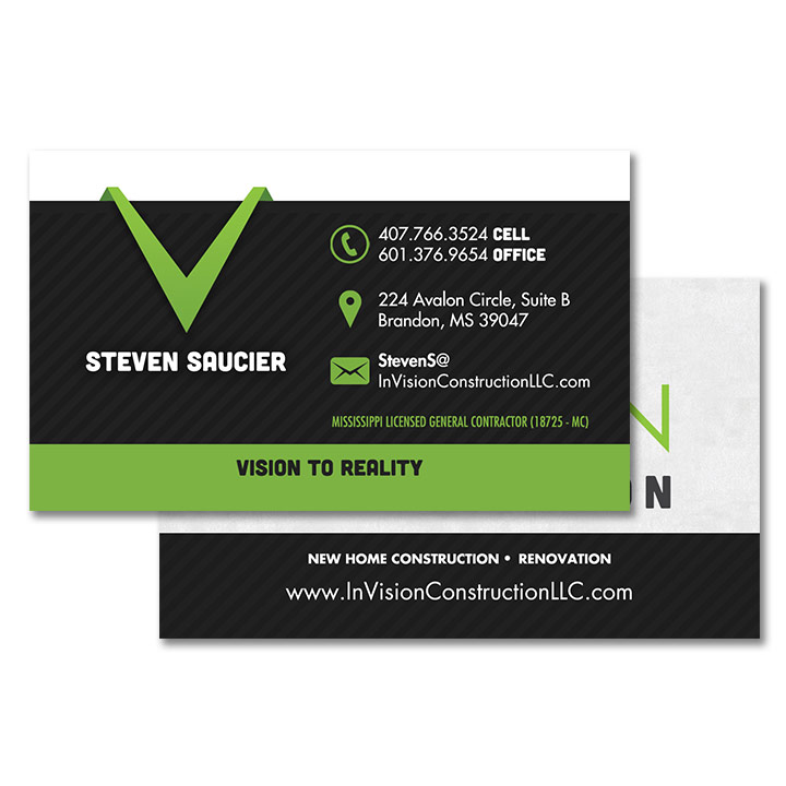 InVision Construction Business Card
