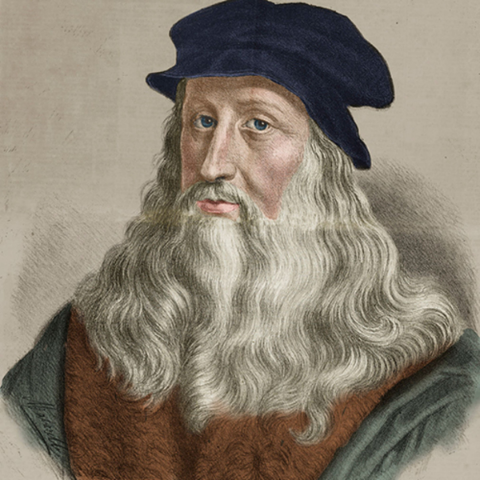 Lucan portrait of Leonardo da Vinci, Creative Genius Thinker, Inventor of too many things, and Professional Tinkerer
